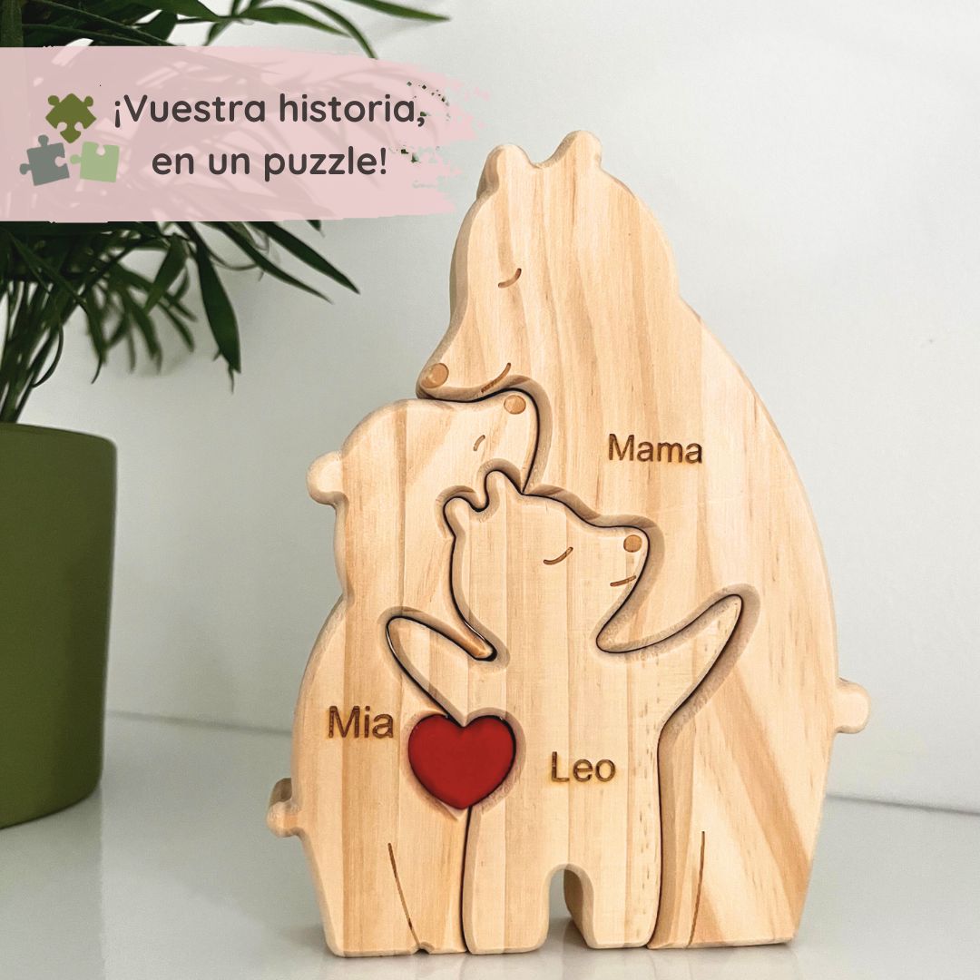 Puzzle Familiar de Osos - Regalo Personalizado